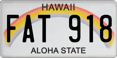 HI license plate FAT918