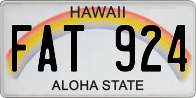HI license plate FAT924