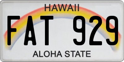 HI license plate FAT929