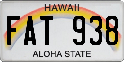 HI license plate FAT938