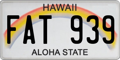 HI license plate FAT939