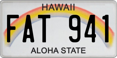 HI license plate FAT941