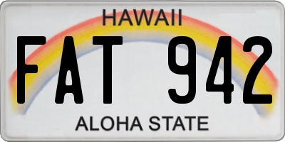 HI license plate FAT942