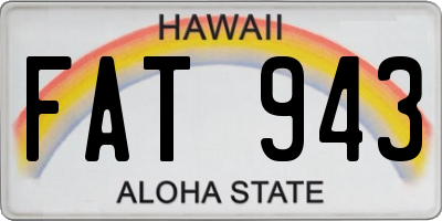 HI license plate FAT943