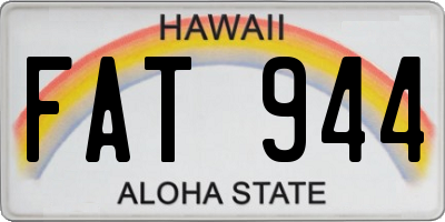 HI license plate FAT944