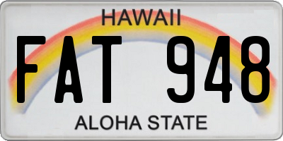 HI license plate FAT948