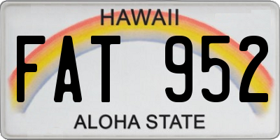 HI license plate FAT952