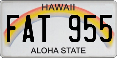 HI license plate FAT955
