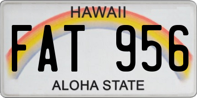 HI license plate FAT956