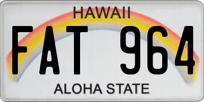 HI license plate FAT964