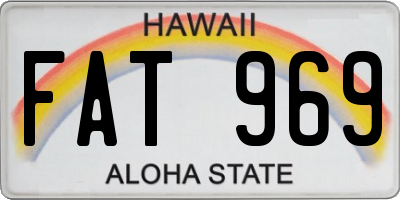 HI license plate FAT969