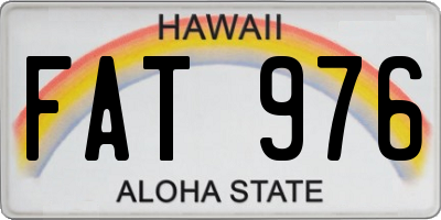 HI license plate FAT976