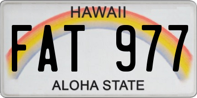 HI license plate FAT977