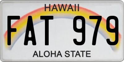 HI license plate FAT979