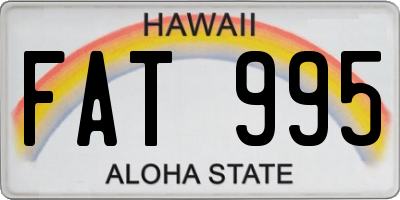 HI license plate FAT995