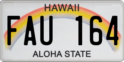 HI license plate FAU164