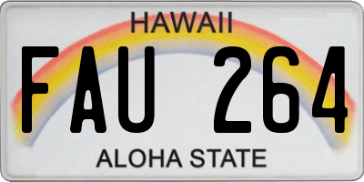 HI license plate FAU264