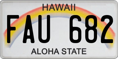 HI license plate FAU682