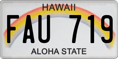 HI license plate FAU719