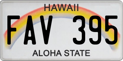 HI license plate FAV395