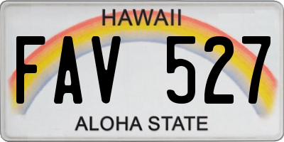HI license plate FAV527
