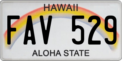 HI license plate FAV529
