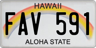 HI license plate FAV591