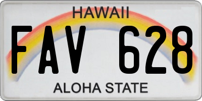 HI license plate FAV628