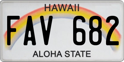 HI license plate FAV682