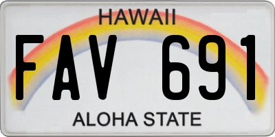HI license plate FAV691