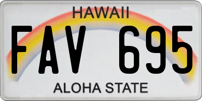HI license plate FAV695