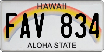 HI license plate FAV834