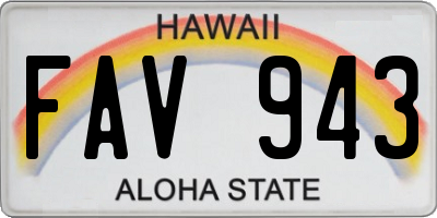 HI license plate FAV943