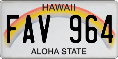 HI license plate FAV964