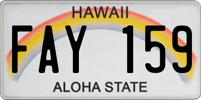 HI license plate FAY159