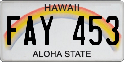 HI license plate FAY453
