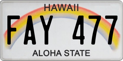HI license plate FAY477