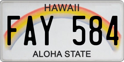 HI license plate FAY584