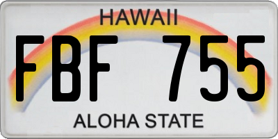 HI license plate FBF755