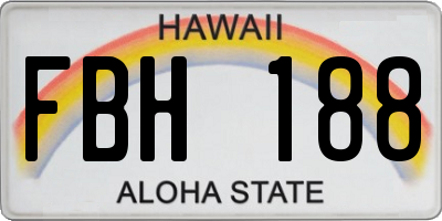 HI license plate FBH188