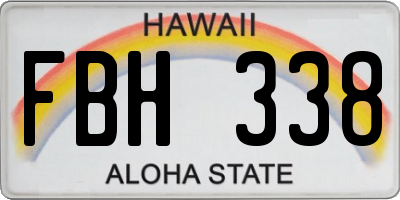 HI license plate FBH338