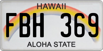 HI license plate FBH369