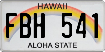 HI license plate FBH541