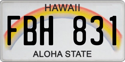 HI license plate FBH831