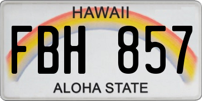 HI license plate FBH857
