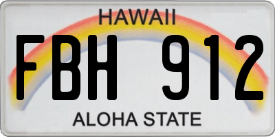 HI license plate FBH912