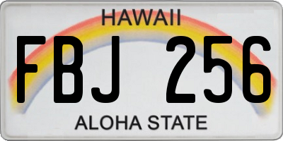 HI license plate FBJ256
