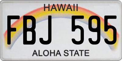 HI license plate FBJ595