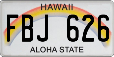 HI license plate FBJ626