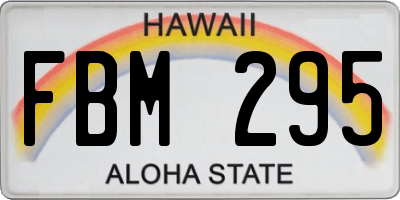 HI license plate FBM295